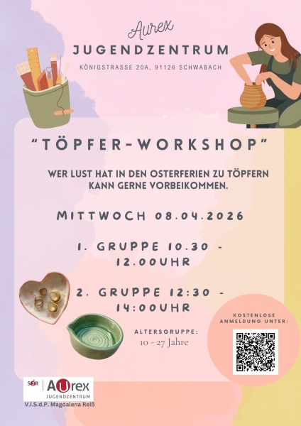 Töpfer-Workshop im Aurex in den Osterferien