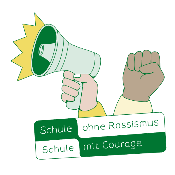 Sharepic Schule ohne Rassismus, Schule mit Courage